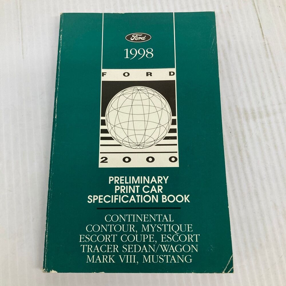 Ford 2000 PRELIMINARY PRINT CAR SPECIFICATION BOOK 1998
